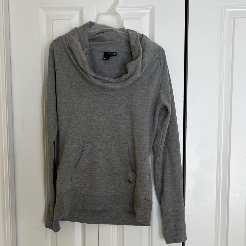 Bench light Grey Cowl Neck Hoody Sweater. medium, fits like small. Raglan sleeve